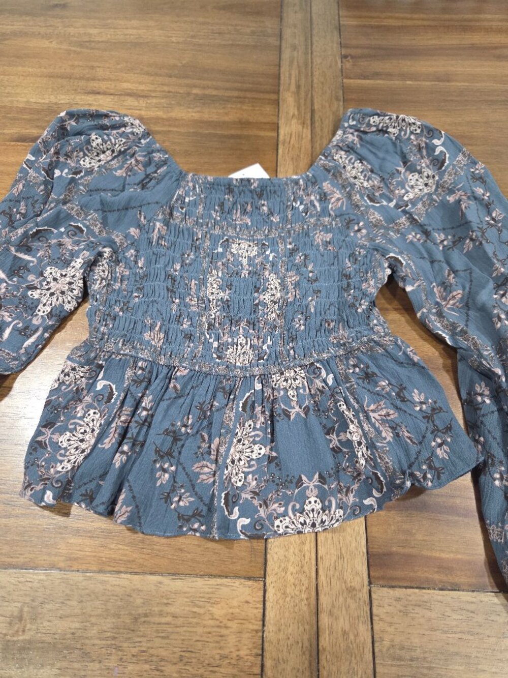 Paisley Smocked Blouse